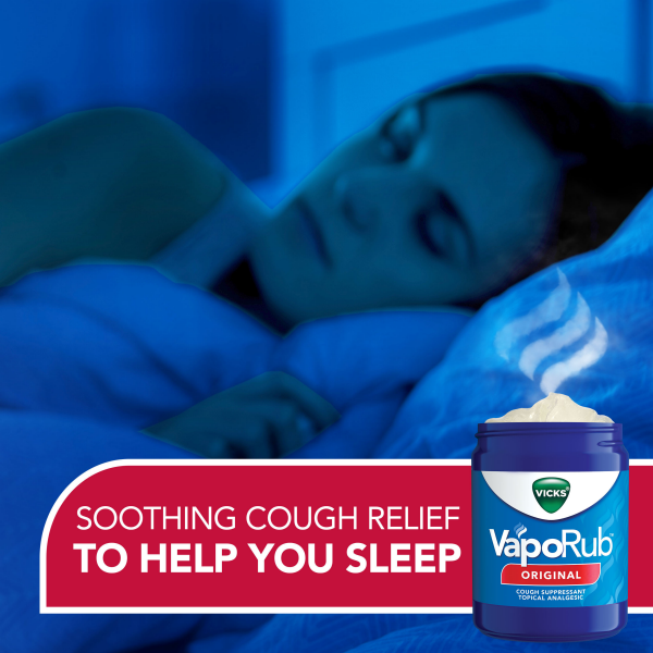 slide 5 of 29, Vicks VapoRub, Original, Cough Suppressant, Topical Chest Rub & Analgesic Ointment, Medicated Vicks Vapors, Relief from Cough Due to Cold, Aches & Pains, 1.76oz, 1.76 oz