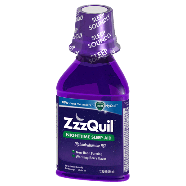 slide 1 of 2, ZzzQuil Warming Berry Flavor Nighttime Sleep Aid Liquid, 12 fl oz