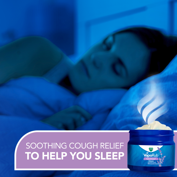 slide 5 of 29, Vicks Vaporub Lavender Scented Chest Rub Ointment For Relief From Cough, Cold, Aches, And Pains, With Original Medicated Vicks Vapors, 1.76 oz