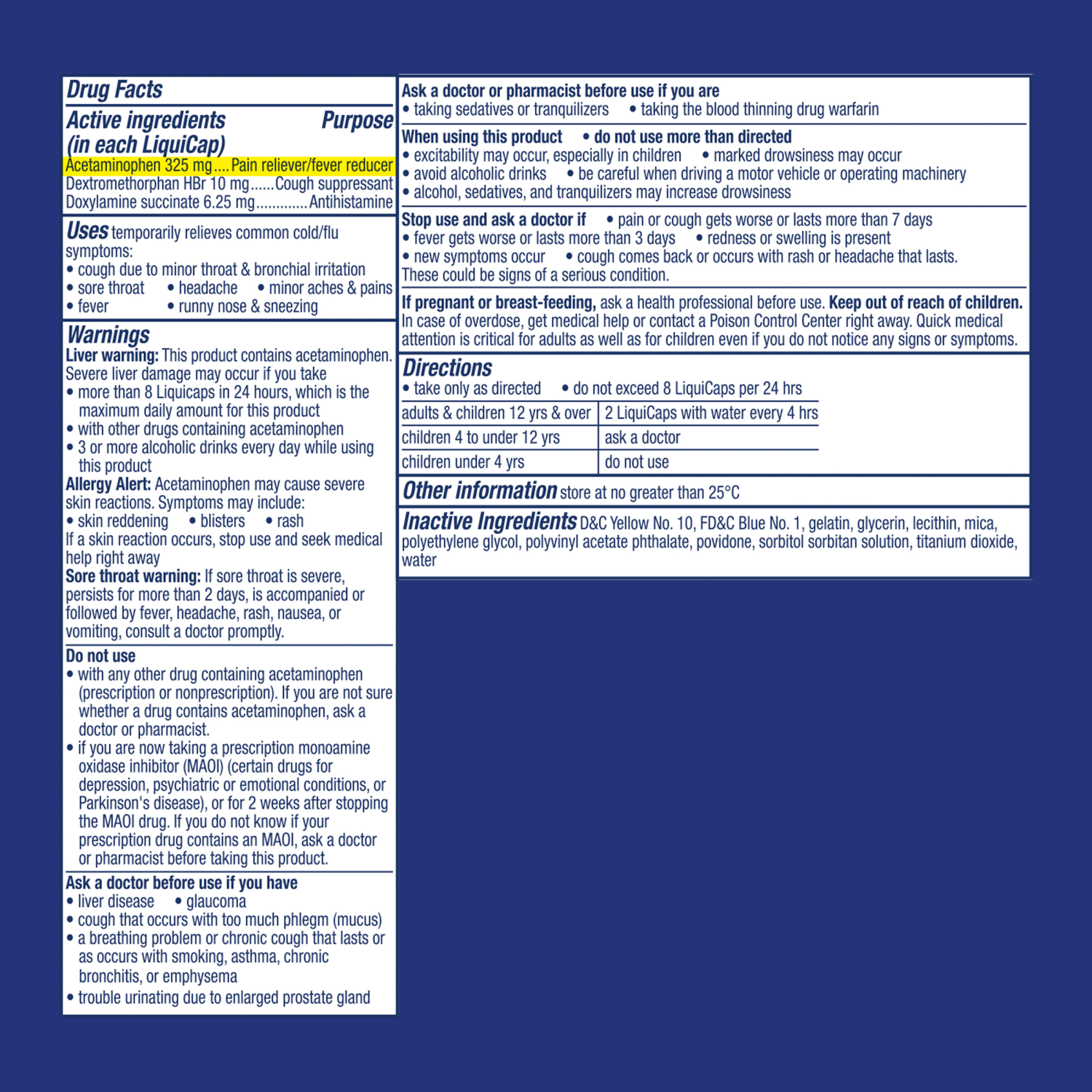 slide 4 of 5, Vicks NyQuil Ultra Concentrated Liquicaps, Cold & Flu Over-the-Counter Medicine, Powerful Multi-Symptom Nighttime Relief for Headache, Fever, Sore Throat, Minor Aches & Pains, Sneezing, Runny Nose, & Cough 48ct, 48 ct