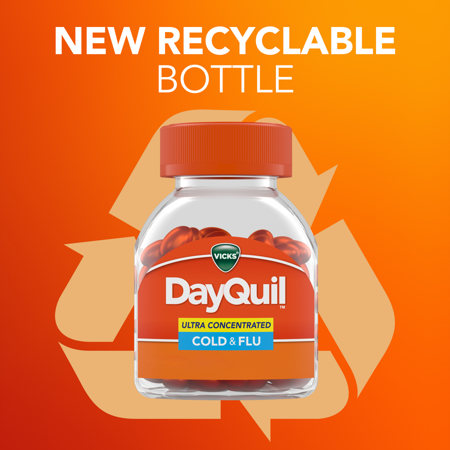 slide 2 of 8, Vicks DayQuil Ultra Concentrated Liquicaps, Cold & Flu Over-the-Counter Medicine, Powerful Multi-Symptom Daytime Relief for Headache, Fever, Sore Throat, Minor Aches & Pains, Nasal Congestion, Sinus Pressure & Cough, 48ct, 48 ct