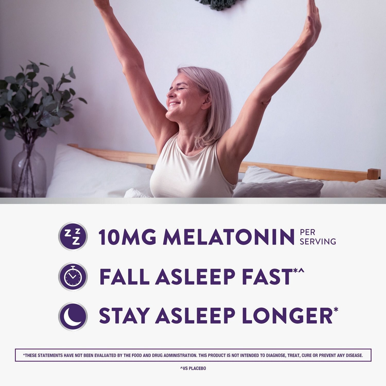 slide 3 of 6, Vicks ZzzQuil PURE Zzzs, Advanced 10mg Melatonin Gummies, Sleep Aid, Berry Flavored, with Chamomile & Lavender, Fall Asleep Fast, Drug-Free, Non-Habit Forming, 60ct, 60 ct