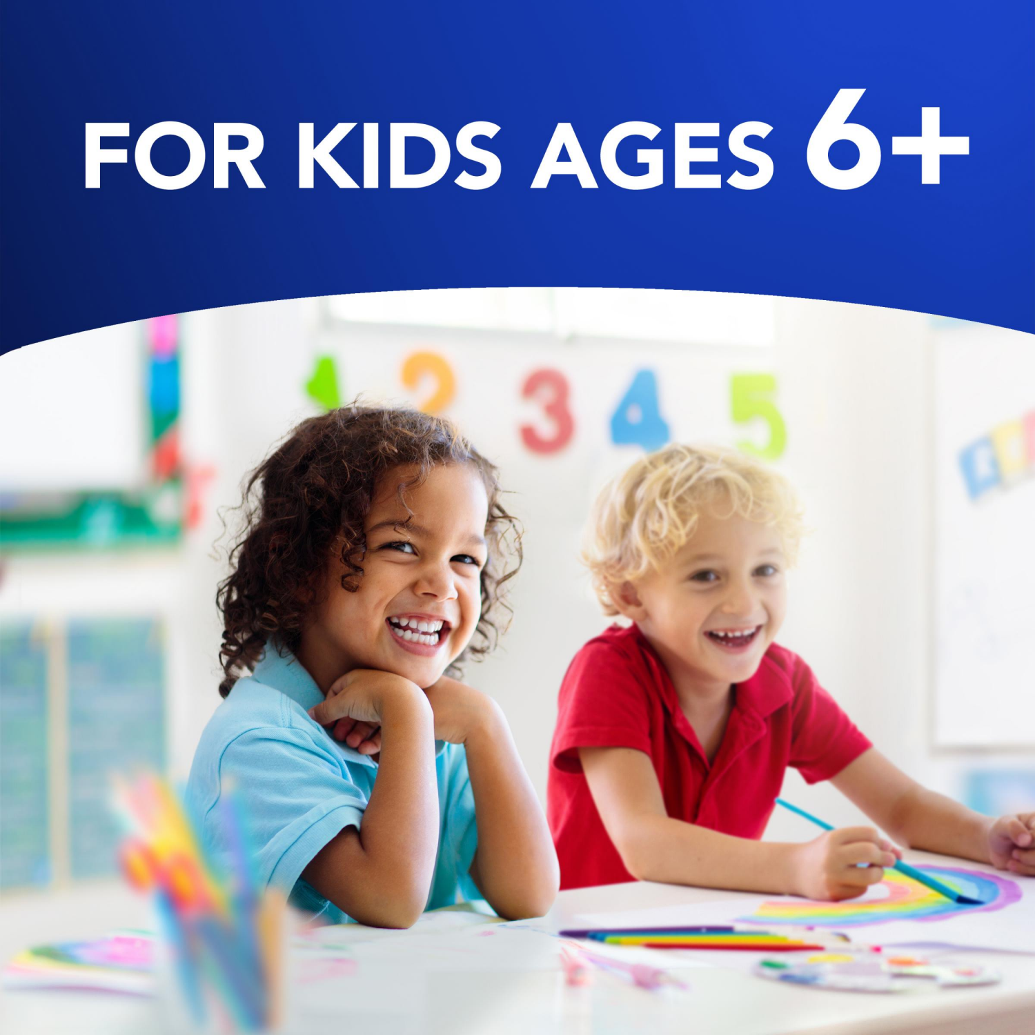 slide 5 of 5, VICKS NyQuil Kids Grape Cold & Cough + Fever Multi-Symptom Relief Liquid, Nighttime Relief of Cough, Sore Throat, Sneezing, Runny Nose and Fever, Great-Tasting Grape Flavored Medicine, Specially Formulated for Kids Ages 6+, 8 OZ, 8 fl oz