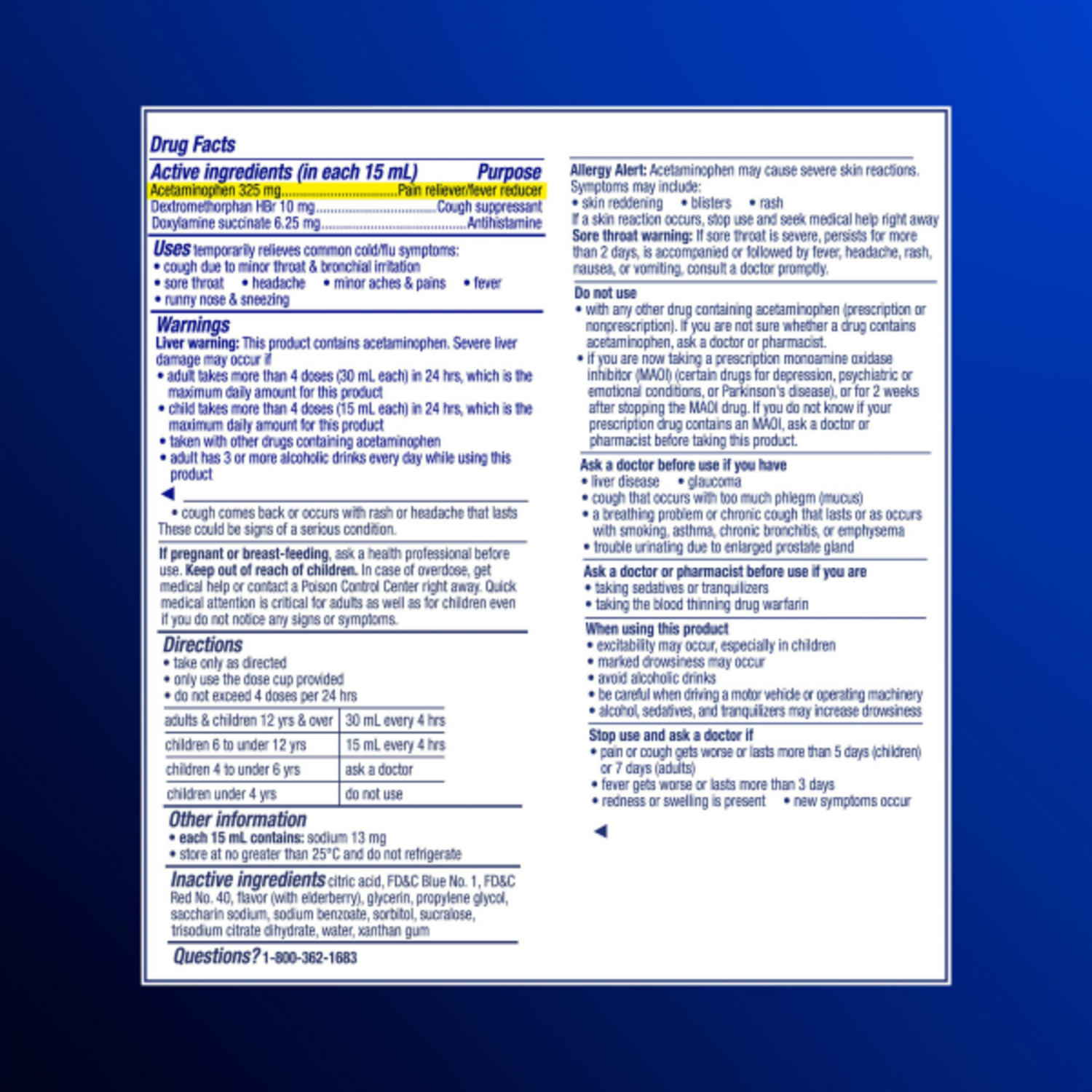slide 3 of 8, VICKS NyQuil Elderberry Flavor Cold & Flu Relief Liquid Over-the-Counter Medicine, Powerful Multi-Symptom Nighttime Relief for Headache, Fever, Sore Throat, Minor Aches and Pains, Sneezing, Runny Nose, and Cough, 12 FL OZ, 12 fl oz