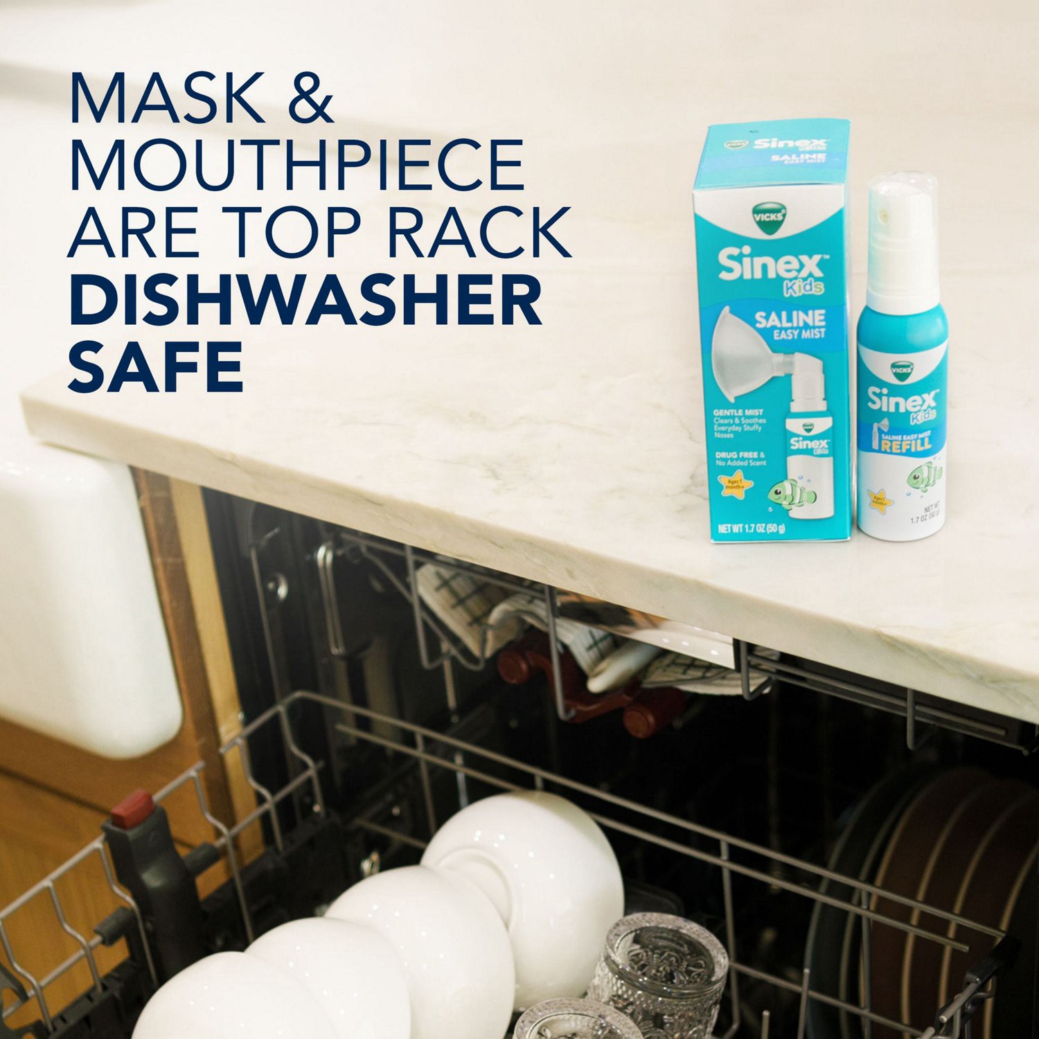 slide 8 of 12, Vicks Sinex Kids Saline Easy Mist Kit, 1.7 oz