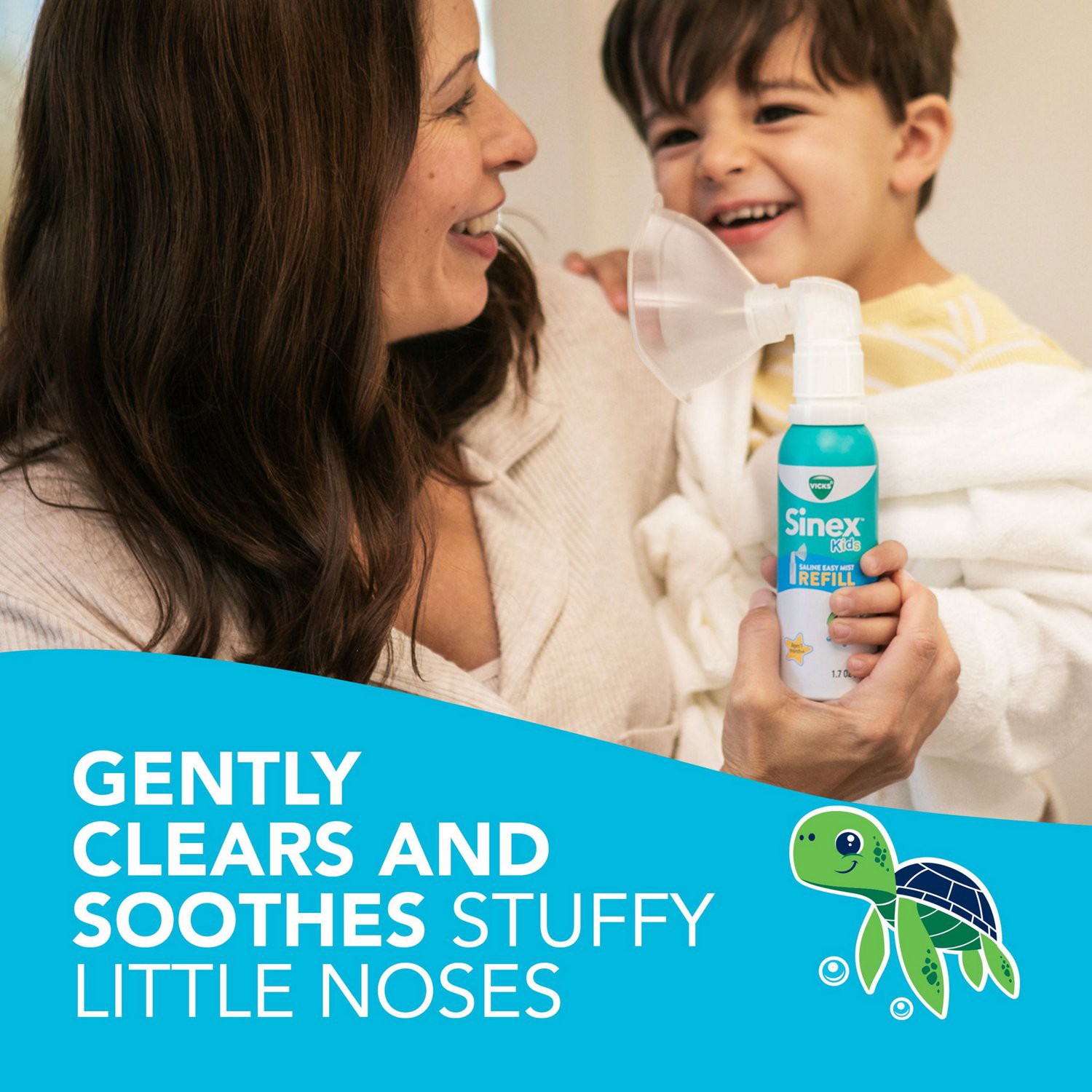 slide 2 of 13, Vicks Sinex Kids Saline Easy Mist Refill, Drug Free Saline, Ages 1 Month+, Gently Clears and Soothes Everyday Stuffy Noses, Safe for Daily Use, 1.7 OZ, 1.7 oz