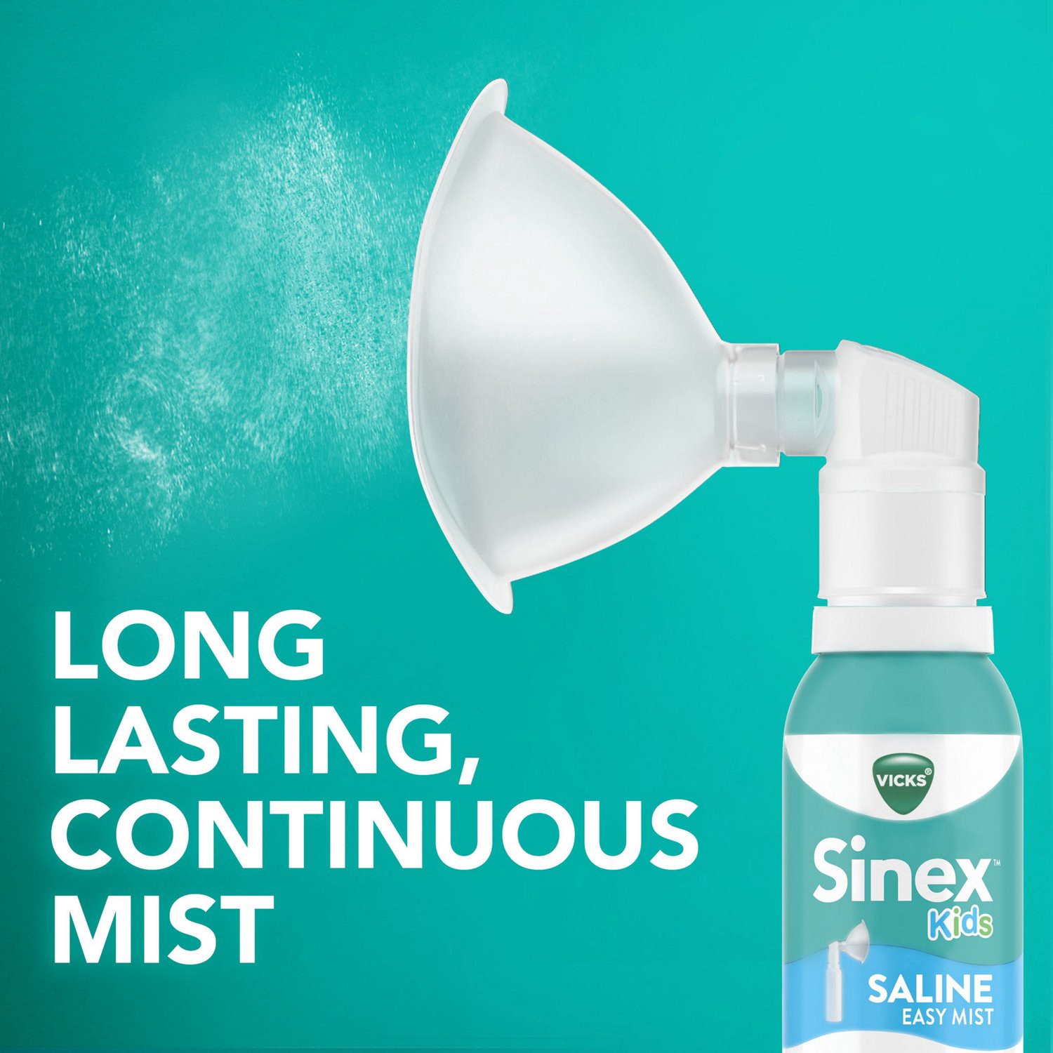 slide 5 of 13, Vicks Sinex Kids Saline Easy Mist Refill, Drug Free Saline, Ages 1 Month+, Gently Clears and Soothes Everyday Stuffy Noses, Safe for Daily Use, 1.7 OZ, 1.7 oz