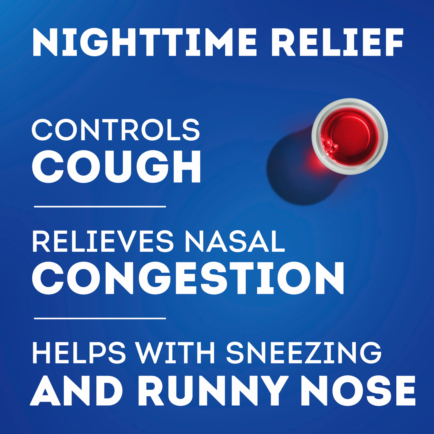 slide 3 of 7, Vicks NyQuil Cough DM+ Congestion Relief Liquid Medicine, Maximum Strength Multi-Symptom Nighttime Relief for Cough, Nasal Congestion, Sneezing and Runny Nose, Cherry Flavor, 12 FL OZ, 12 fl oz