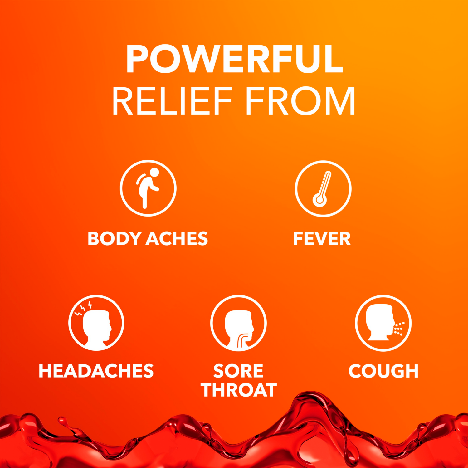 slide 7 of 8, Vicks DayQuil Intense Flu Liquid, Over-the-Counter Medicine, Multi-Symptom, Powerful Daytime Relief for Body Aches, Fever, Headache, Sore Throat, and Cough, 6 Hour Relief, Cherry Flavor, 12 FL OZ, 12 fl oz