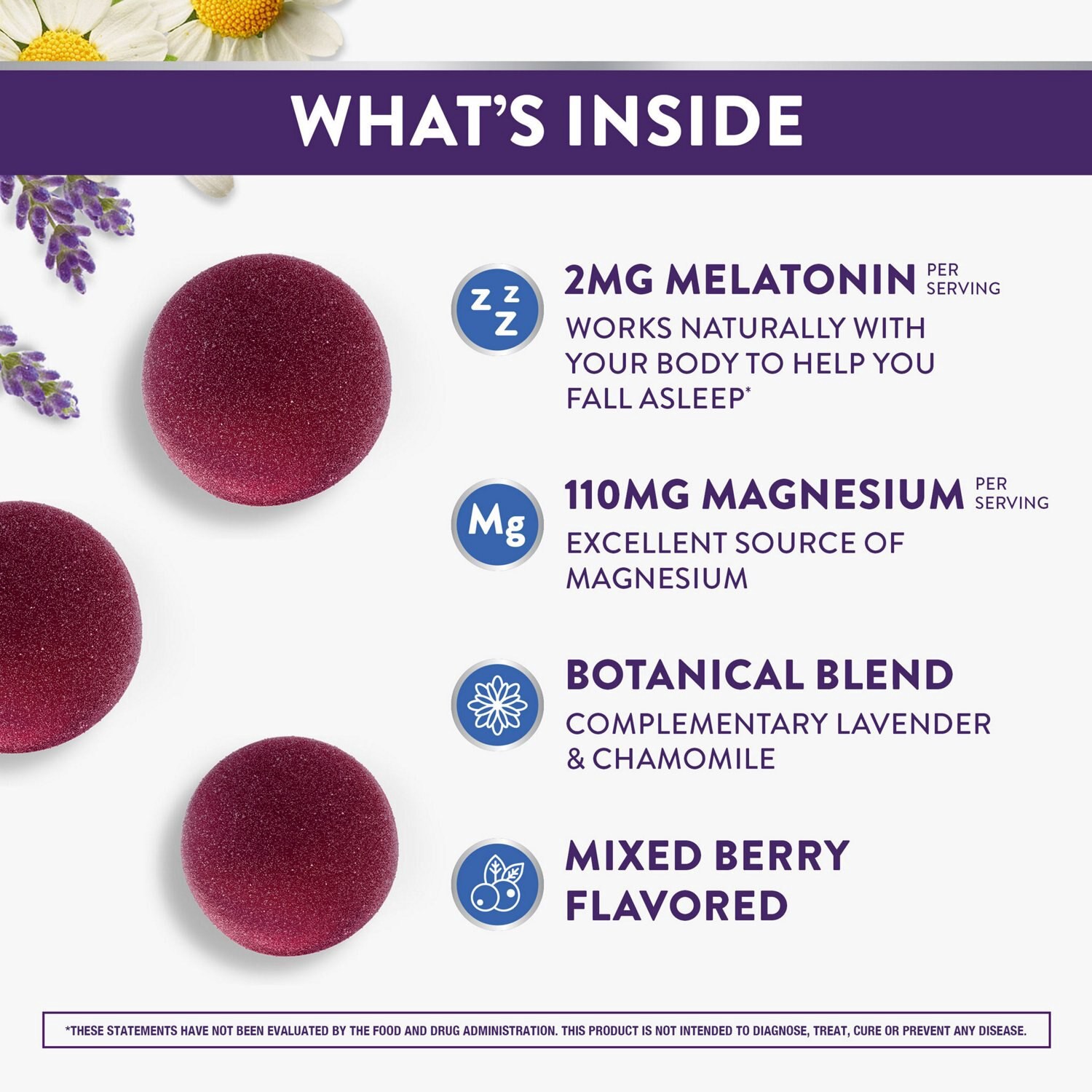 slide 6 of 7, Zzzquil Pure Zzz's Sleep + Mag With Ashwagandha, Tart Cherry, 60 Gummies, 60 ct