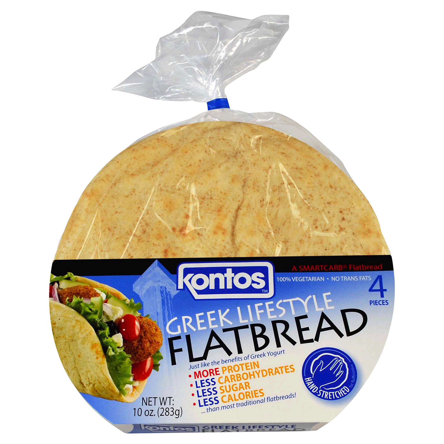 slide 1 of 1, Kontos Greek Lifestyle Flatbread, 4 ct