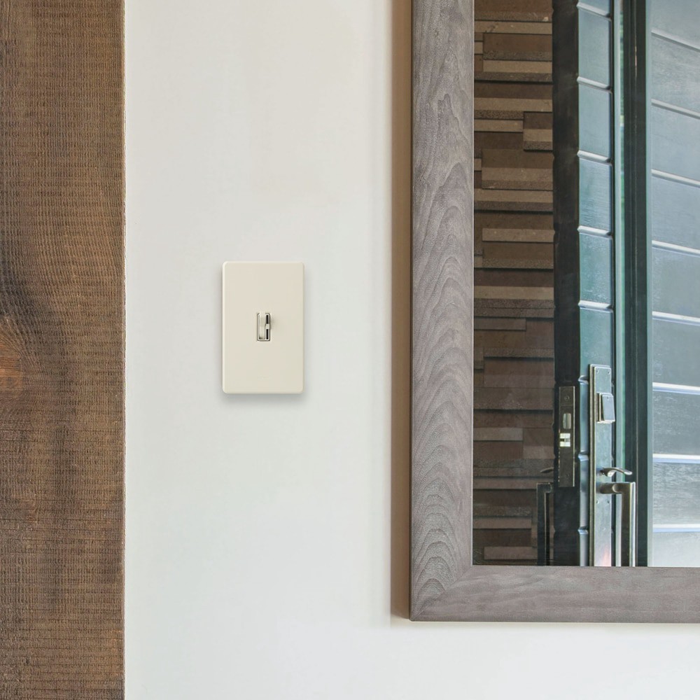 slide 3 of 6, Lutron Fassada 1 -Gang Standard Size Gloss White Plastic Indoor Screwless Toggle Wall Plate, 1 ct