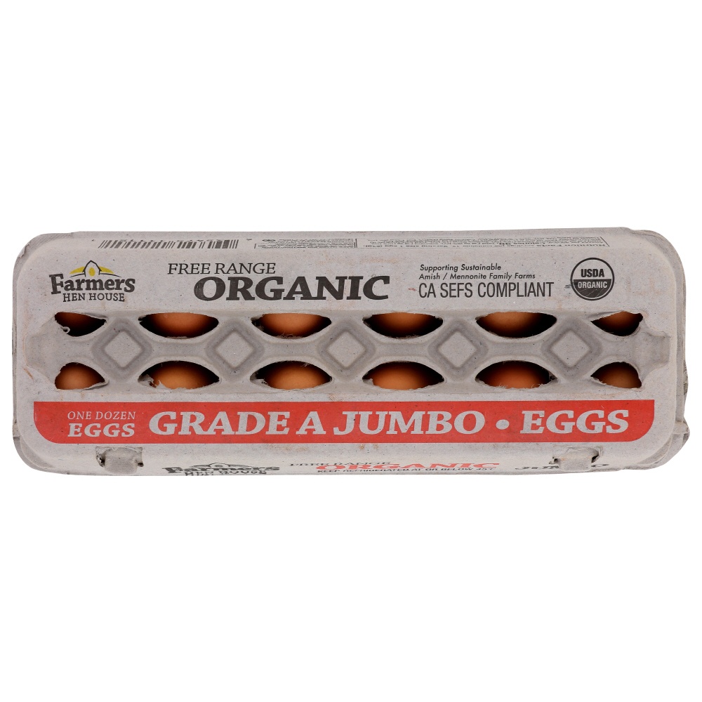 slide 1 of 1, Farmer's Hen House Jumbo Brown Eggs Og, 1 doz