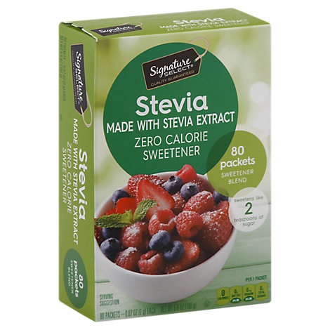 slide 1 of 1, Signature Kitchens Sweetener Stevia Extract Packets, 80 ct