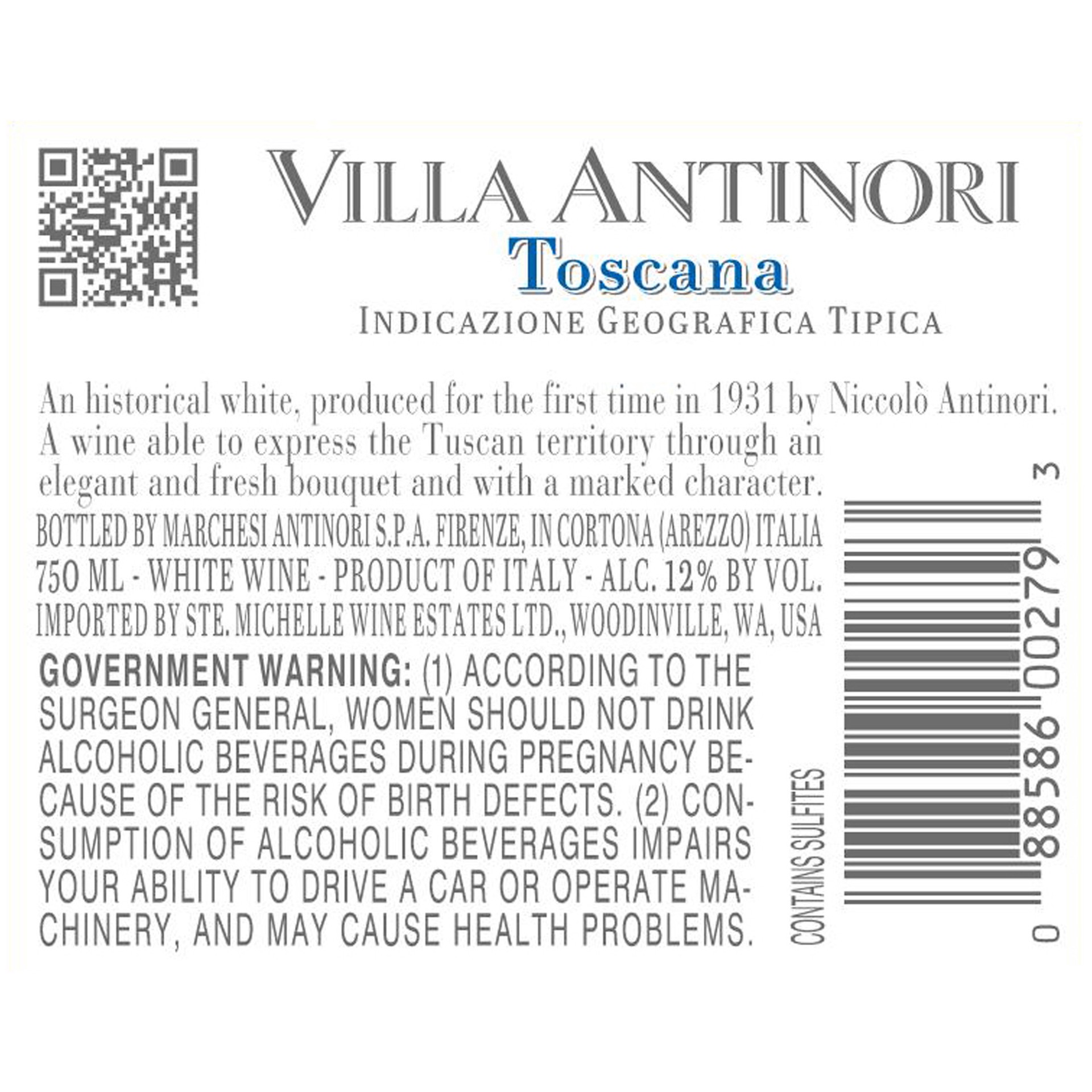 slide 2 of 6, Villa Antinori Toscana Bianco IGT 750 mL, 750 ml