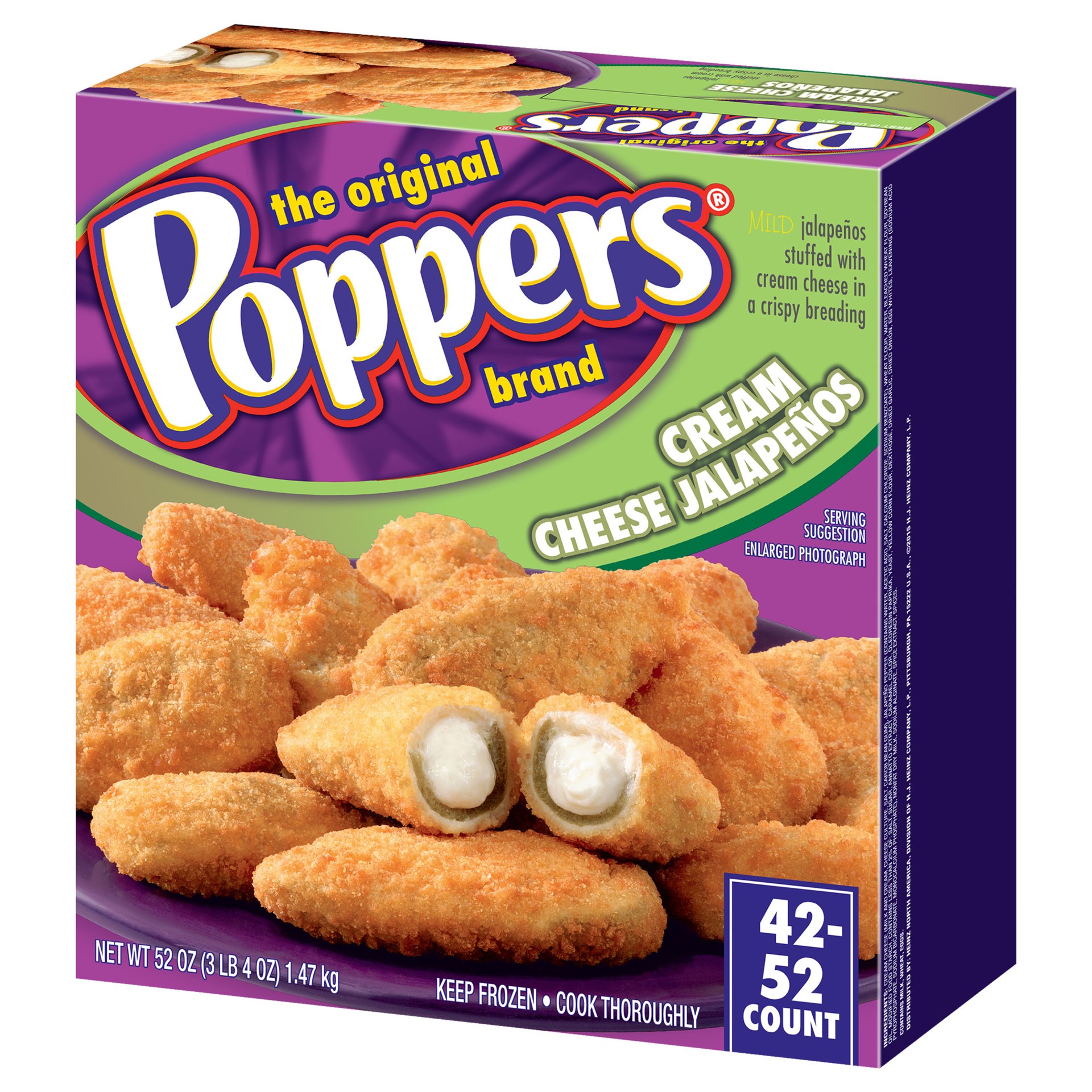 slide 2 of 5, Poppers Cream Cheese Jalapeños 49 oz. Box, 