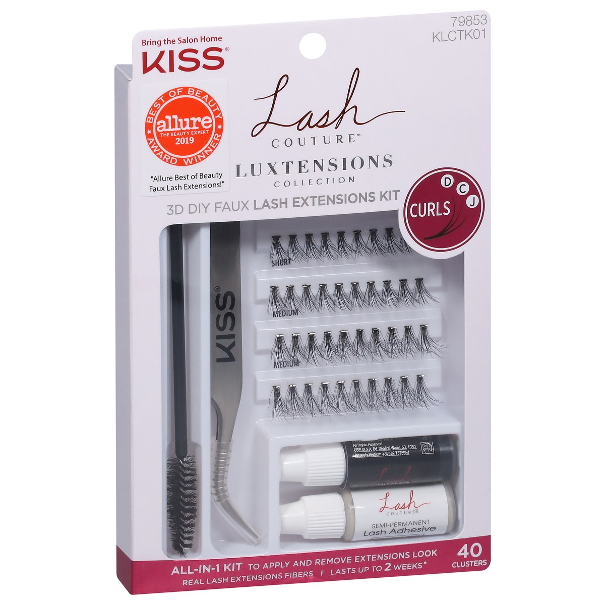 slide 3 of 9, Kiss Lash Couture 3D Diy Faux Lash Extentions Kit 40 Clusters 1 ea, 1 ct