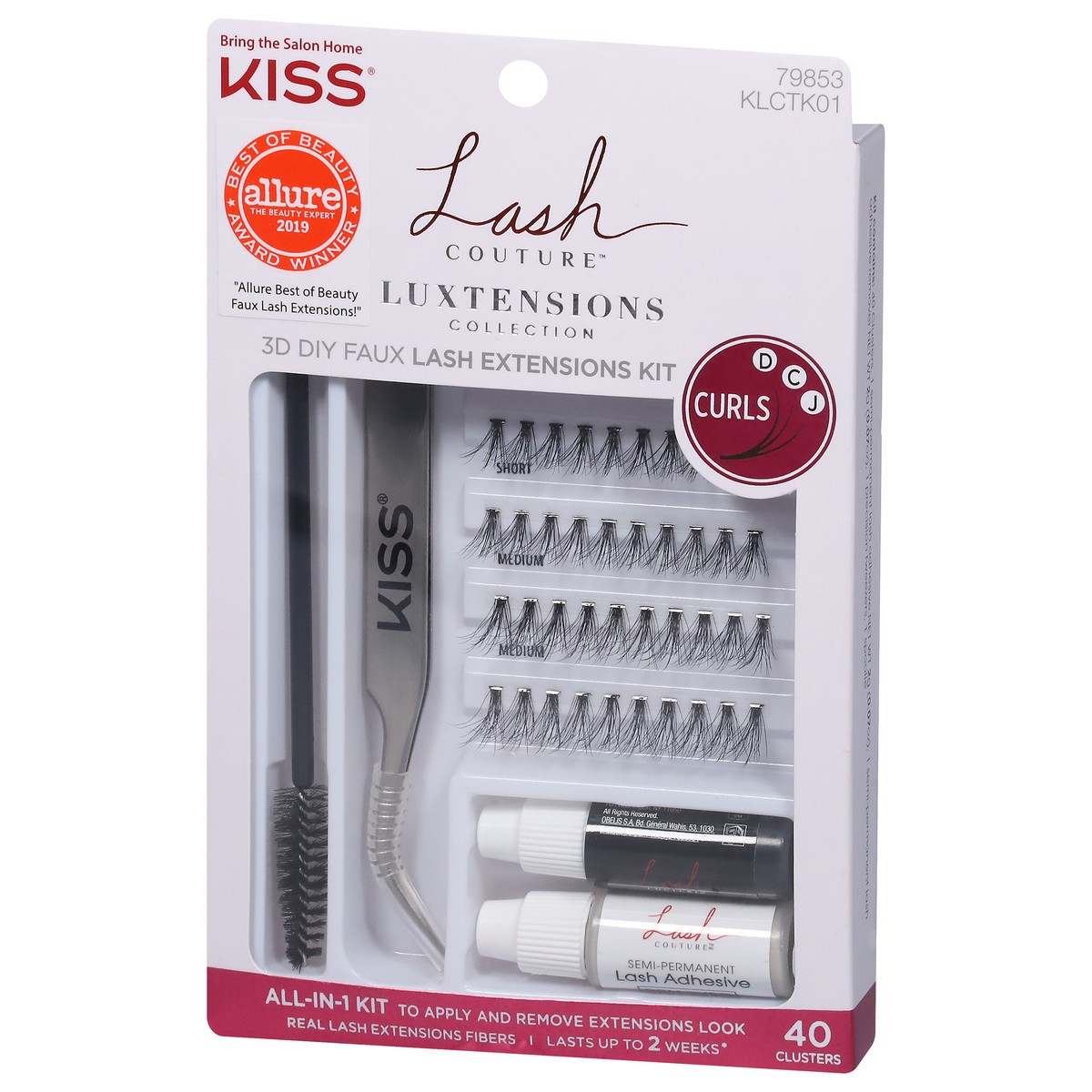 slide 7 of 9, Kiss Lash Couture 3D Diy Faux Lash Extentions Kit 40 Clusters 1 ea, 1 ct