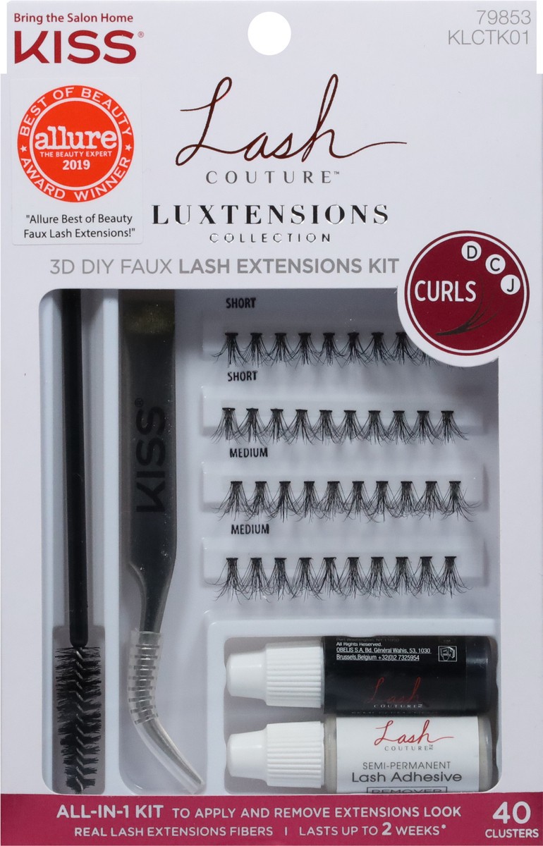 slide 6 of 9, Kiss Lash Couture 3D Diy Faux Lash Extentions Kit 40 Clusters 1 ea, 1 ct