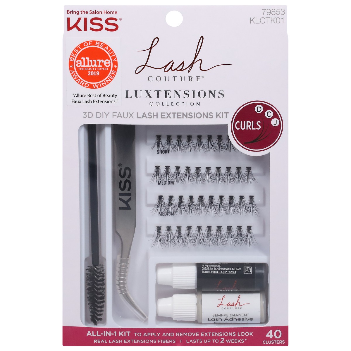 slide 1 of 9, Kiss Lash Couture 3D Diy Faux Lash Extentions Kit 40 Clusters 1 ea, 1 ct