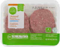 slide 1 of 1, Simple Truth Natural Ground Turkey Patties 93% Lean, 1 lb