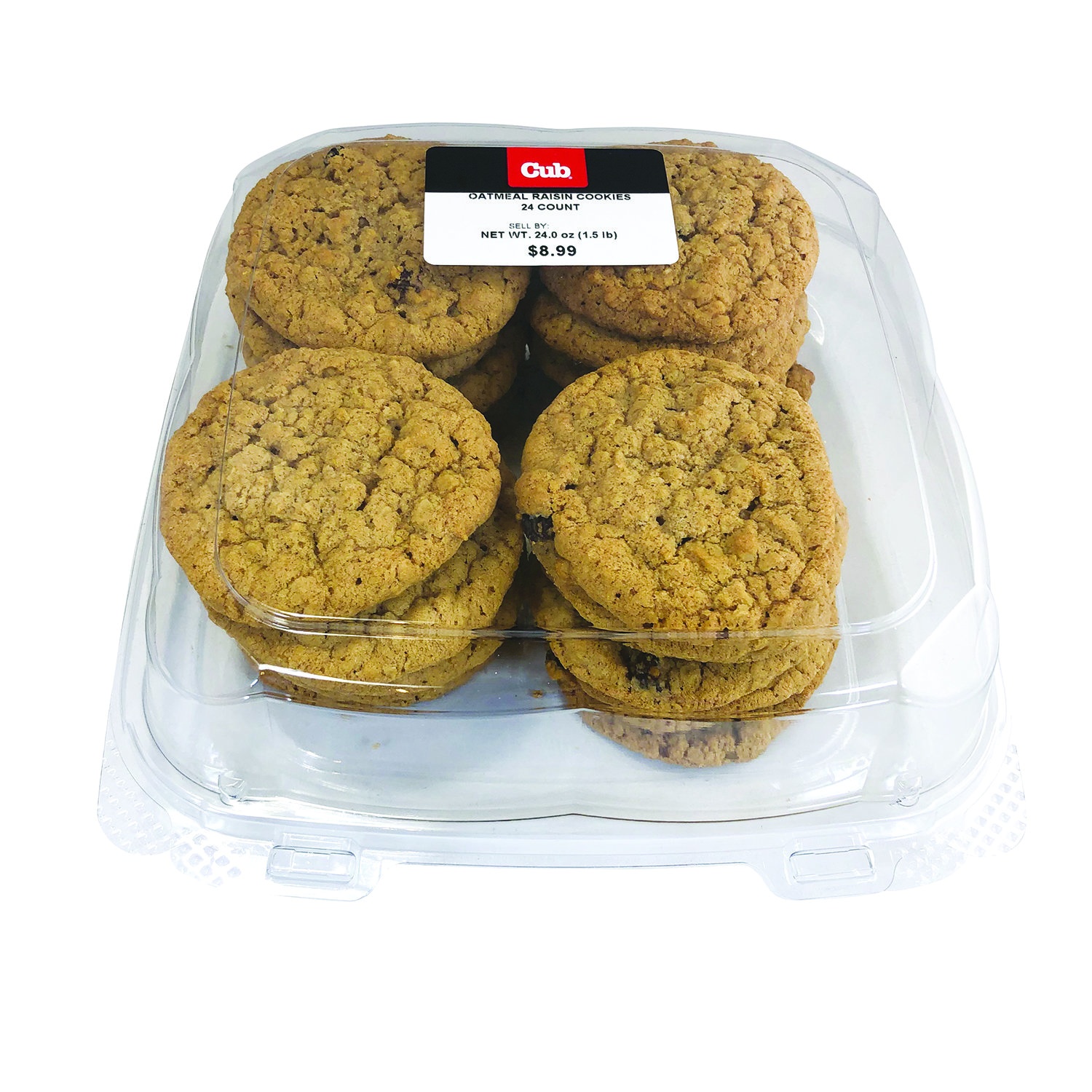 slide 1 of 1, Cub Oatmeal Rasin Cookies, 24 Each, 24 ct