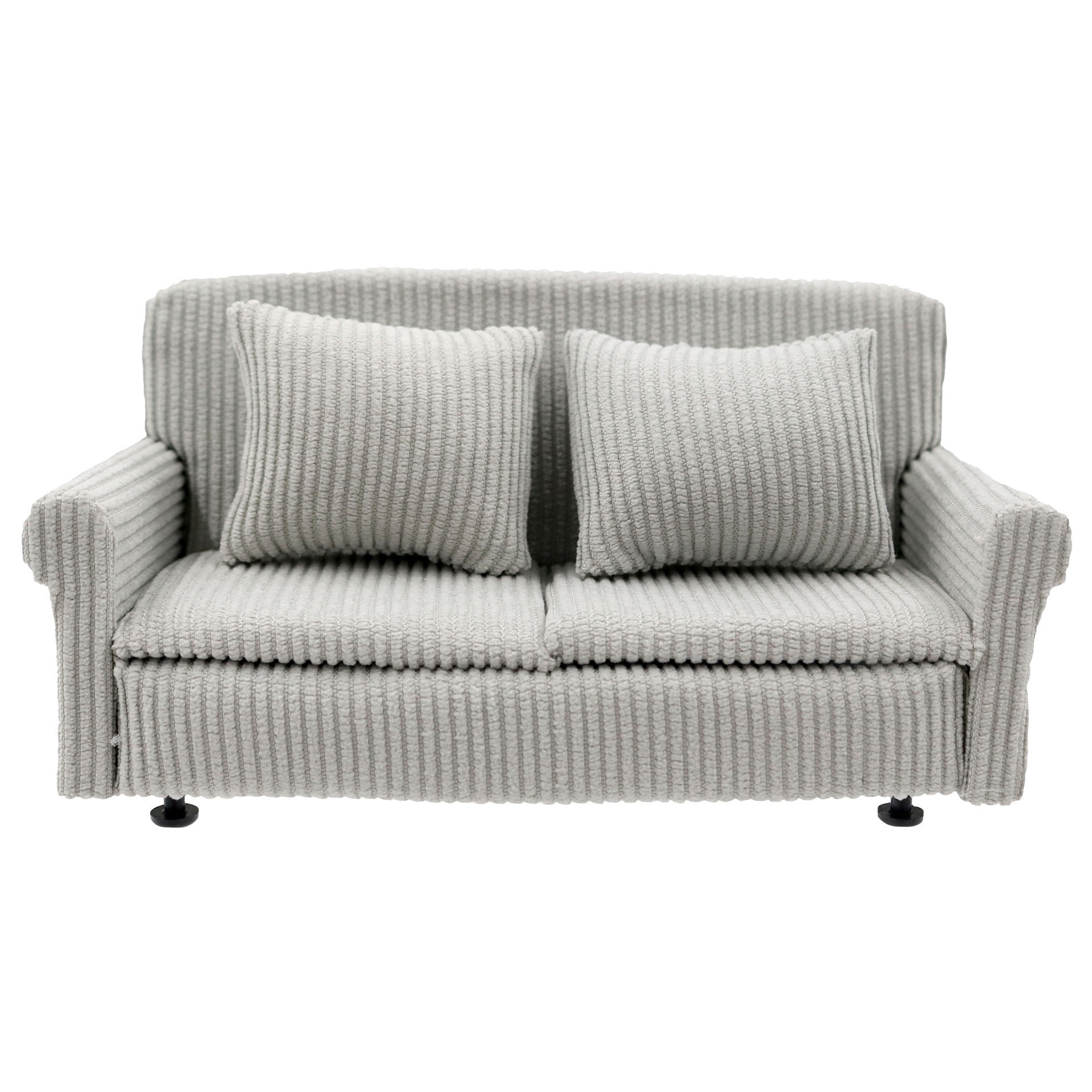 slide 3 of 3, Miniature Gray Textured Couch By Make Market, 2.7 in x 3.3 in