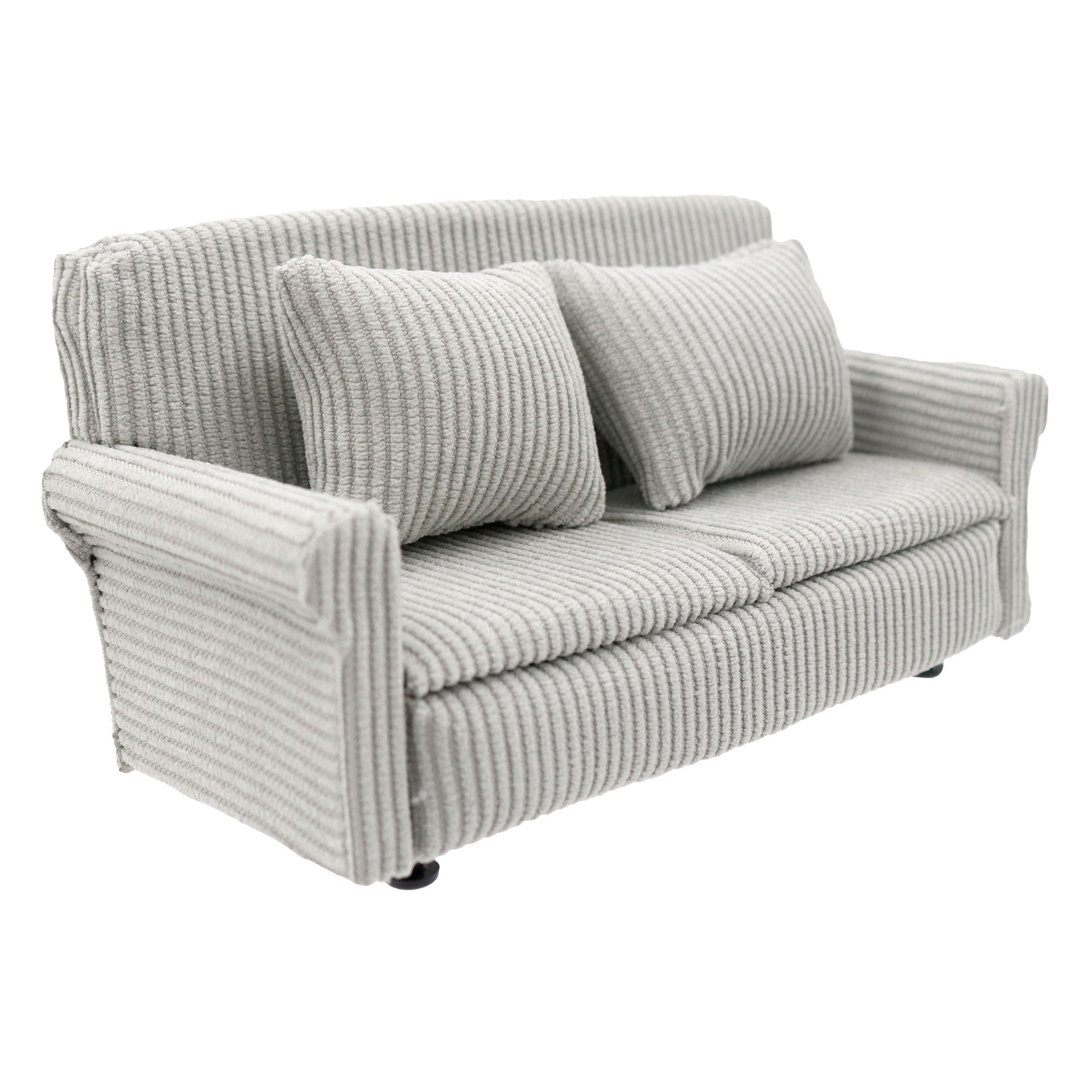 slide 2 of 3, Miniature Gray Textured Couch By Make Market, 2.7 in x 3.3 in