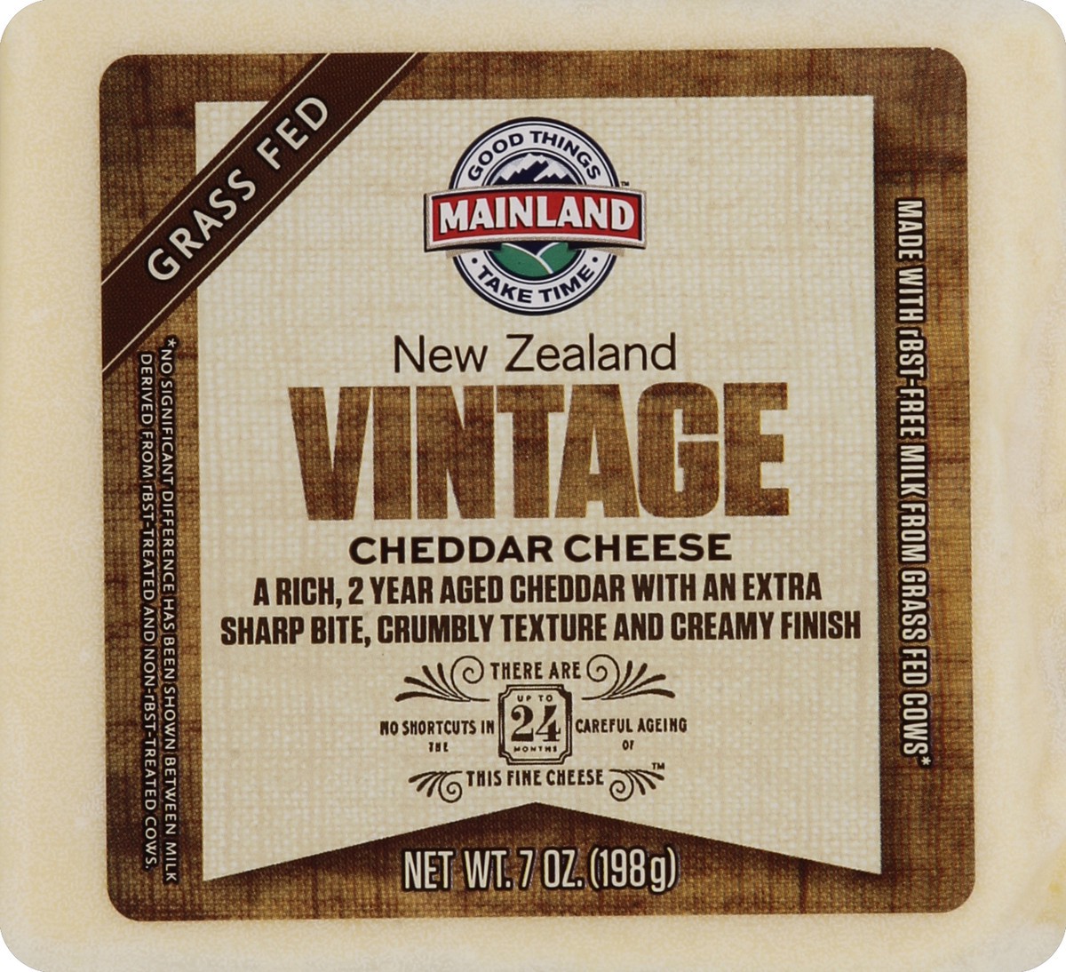 slide 2 of 5, Mainland New Zealand Vintage Cheddar Cheese, 7 oz