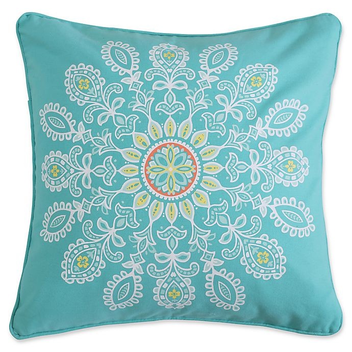 slide 1 of 1, Levtex Home Kaitlyn Medallion Square Throw Pillow - Blue, 1 ct