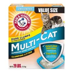 ARM & HAMMER Multi-Cat Unscented Clumping Litter Value Size 29 lb