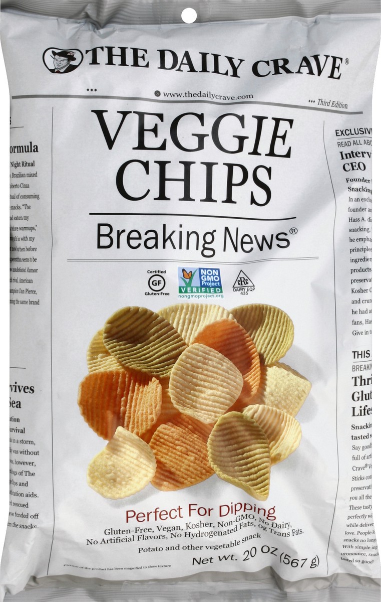 slide 5 of 5, The Daily Crave Veggie Chips, 1 ct