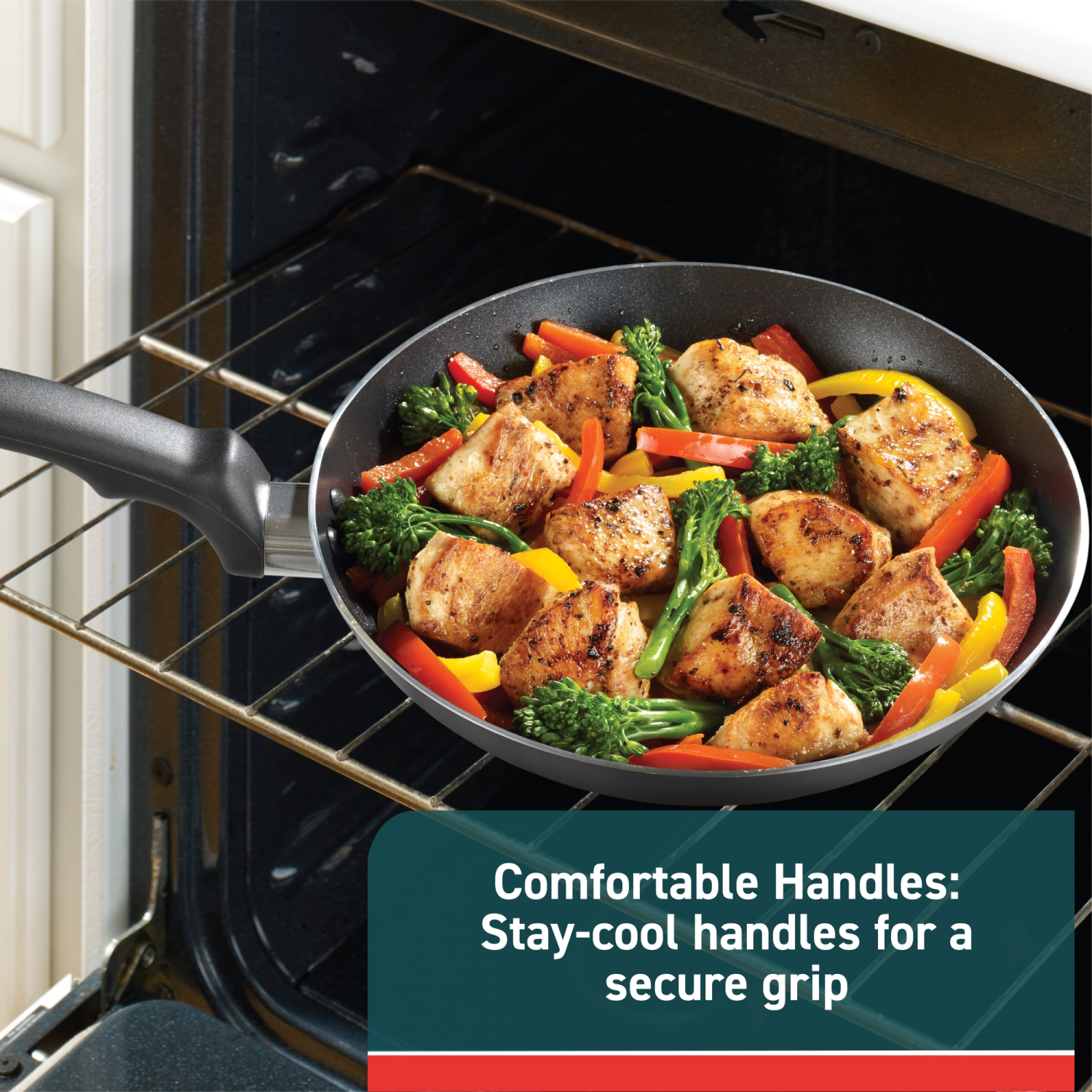 slide 2 of 7, T Fal T-fal Essentials Non-Stick Cookware, Double Burner Griddle, 18 inch x 11 inch Black, 18 x 11 
