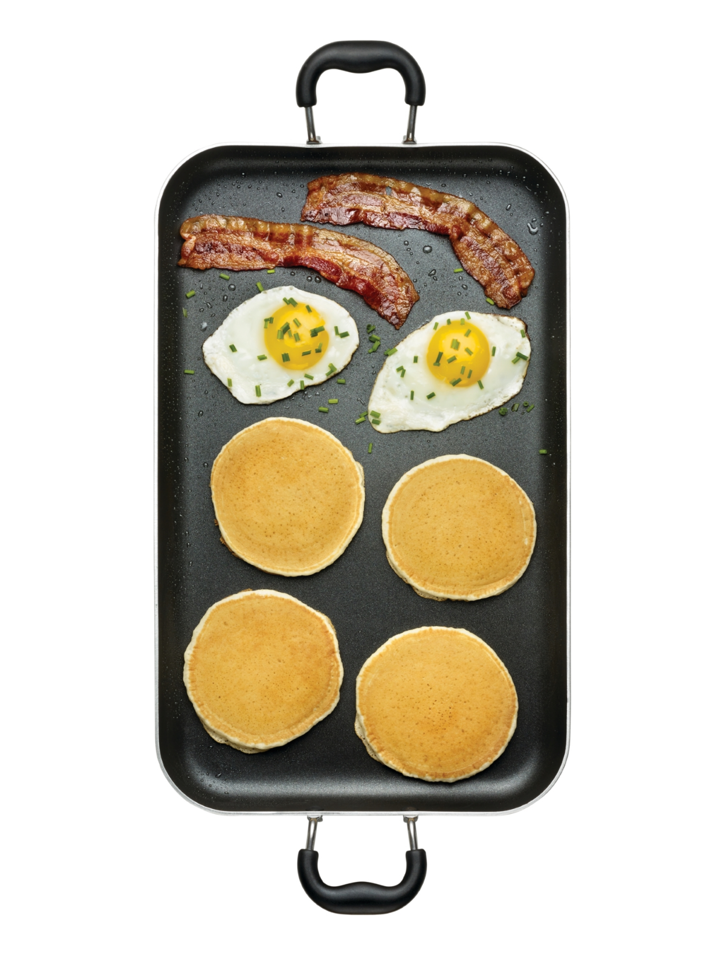 slide 5 of 7, T Fal T-fal Essentials Non-Stick Cookware, Double Burner Griddle, 18 inch x 11 inch Black, 18 x 11 