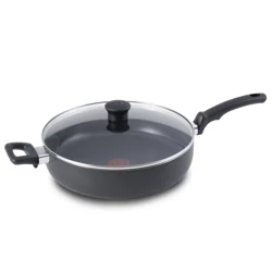 T Fal T-fal Essentials Non-Stick Cookware, 5 quart Jumbo Cooker, Black
