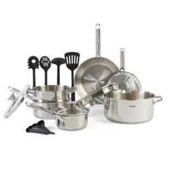 T-fal Cook & Strain Stainless Steel 14-Piece Set