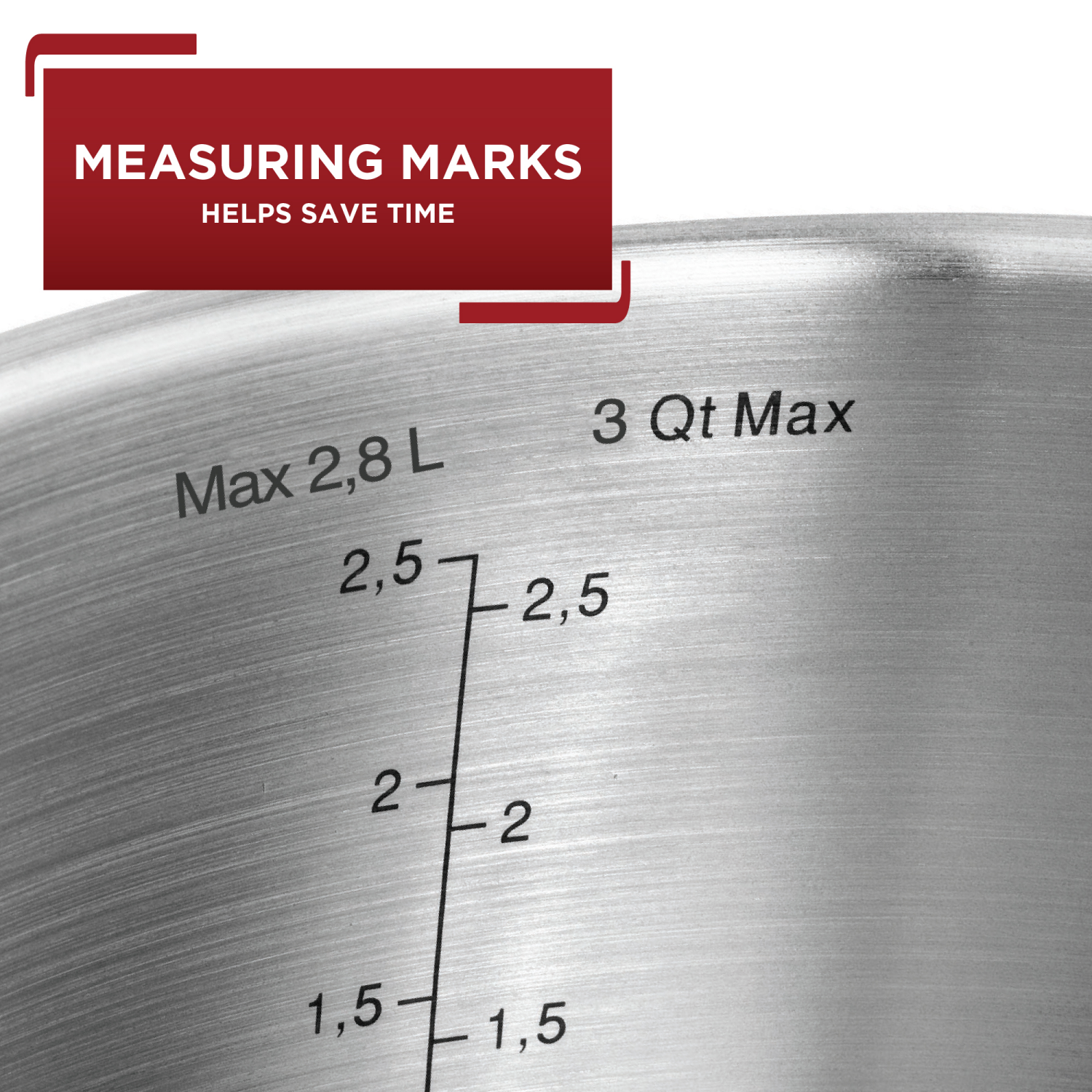 slide 2 of 5, T-Fal Cook & Strain Stainless Steel Saucepan, 3 qt