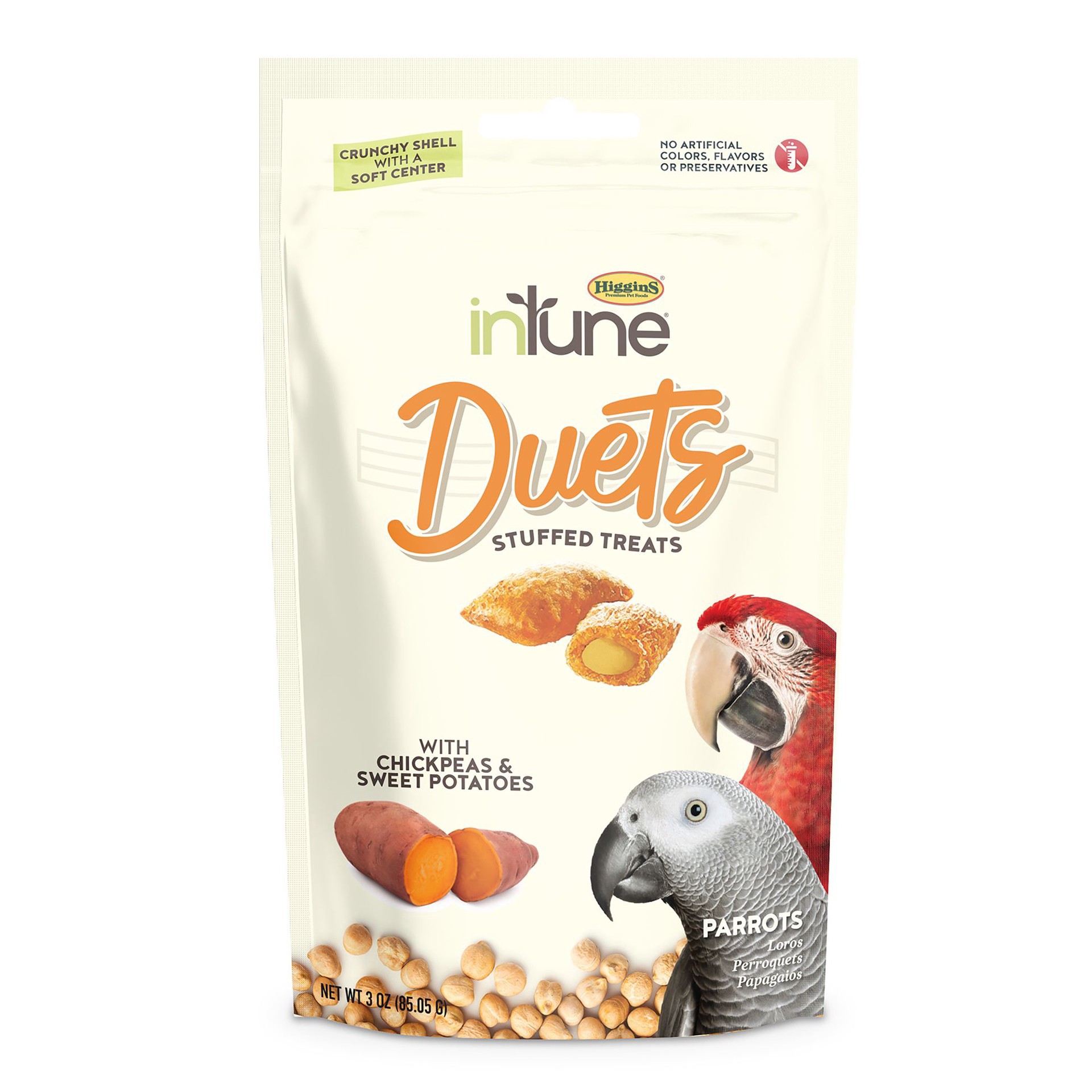slide 1 of 1, Higgins inTune Duets Chickpeas and Sweet Potatoes, 3 oz