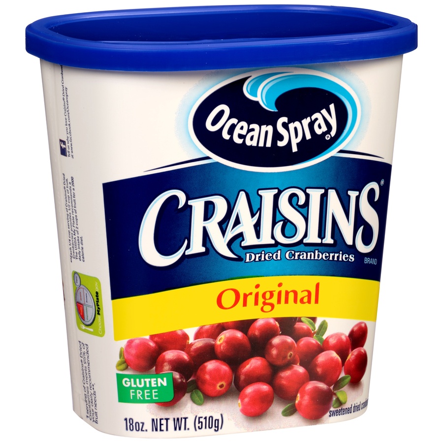 slide 2 of 8, Ocean Spray Craisins Dried Cranberries Original, 18 oz
