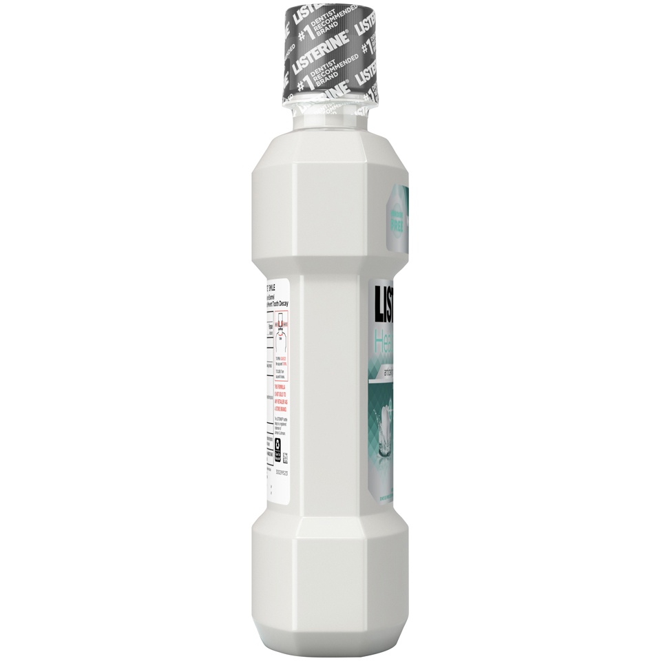 slide 4 of 6, Listerine Healthy White Gentle Clean Mint Sodium Fluoride Anti-Cavity Mouthrinse, 32 fl oz