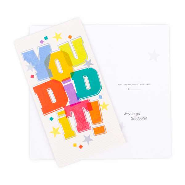 slide 8 of 10, Hallmark Graduation Cards Money Holder or Gift Card Holder Assortment, Congrats (6 Cards with Envelopes), 6 ct