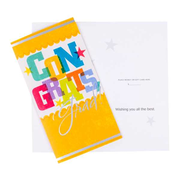 slide 7 of 10, Hallmark Graduation Cards Money Holder or Gift Card Holder Assortment, Congrats (6 Cards with Envelopes), 6 ct