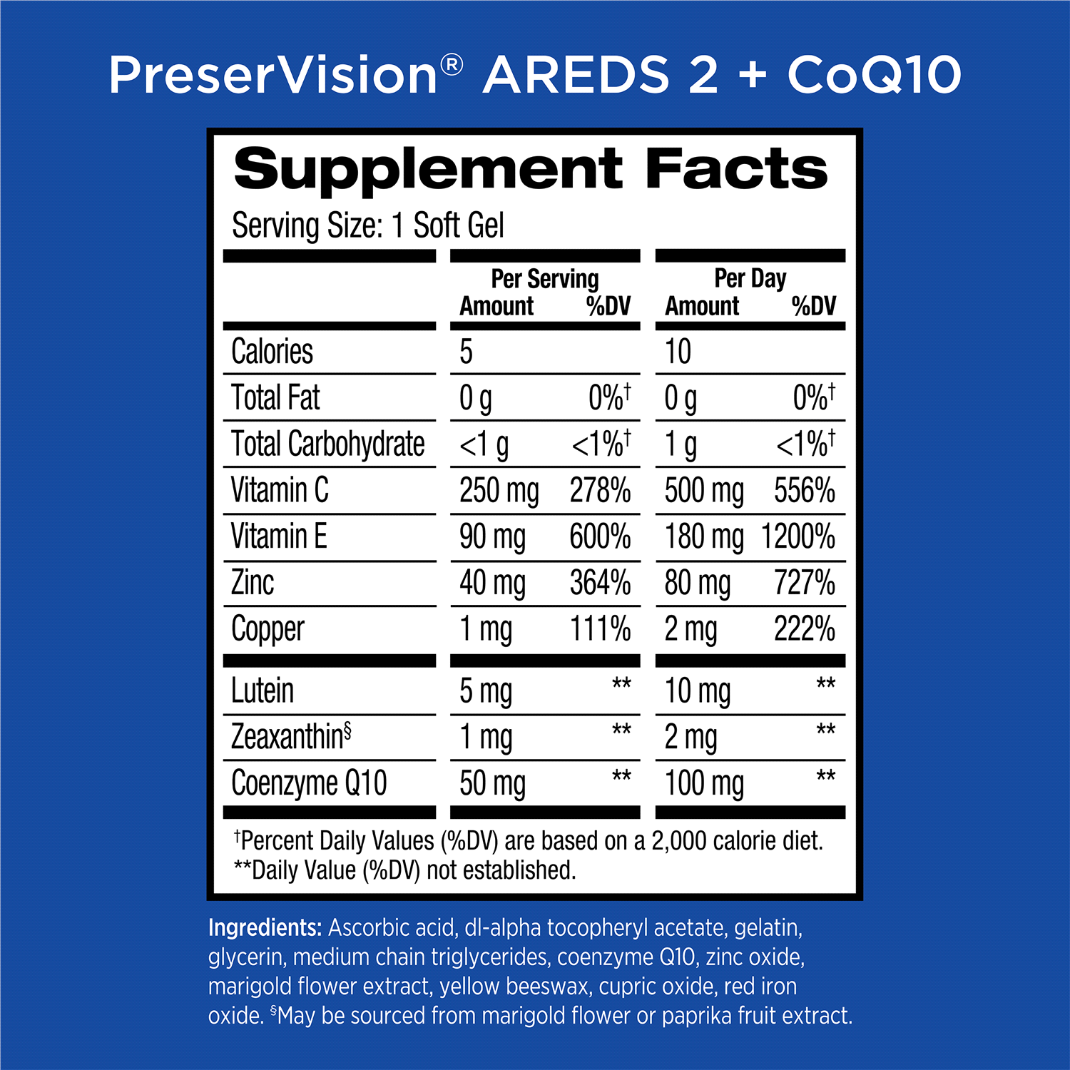 slide 2 of 4, Preservision Areds 2 + Coq10 Eye Vitamin & Mineral Supplement, 100 ct