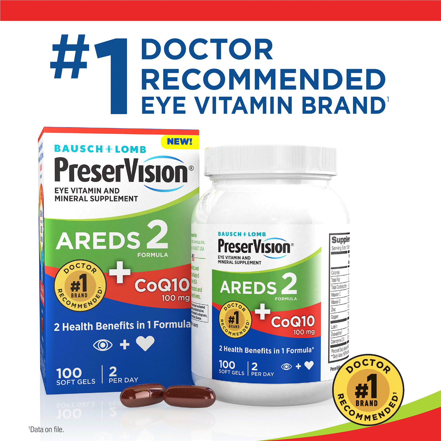 slide 4 of 4, Preservision Areds 2 + Coq10 Eye Vitamin & Mineral Supplement, 100 ct
