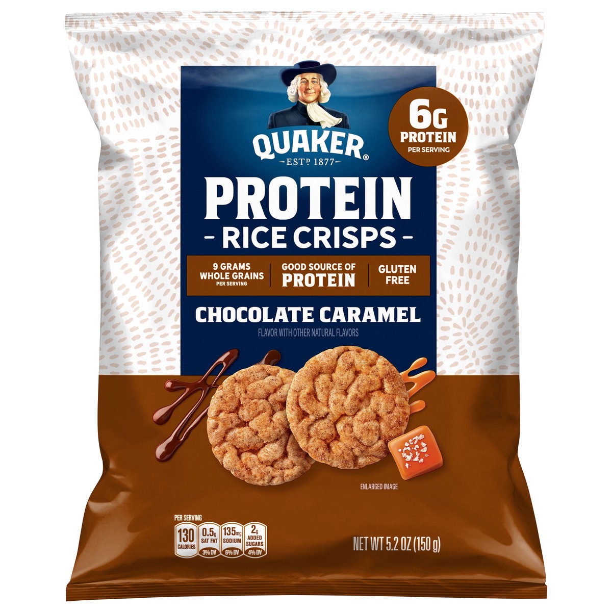 slide 1 of 10, Quaker Protein Rice Crisps Chocolate Caramel 5.2 oz, 5.2 oz