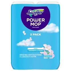 Swiffer Power Mop Refill Solution, Tile, Vinyl, Laminate, Wood, Floor Cleaner, Fresh, 50.6oz