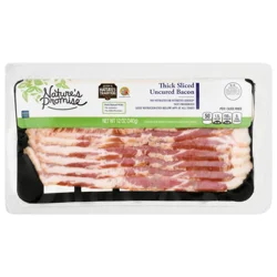 Nature's Promise Thick Cut Uncured Bacon Sliced