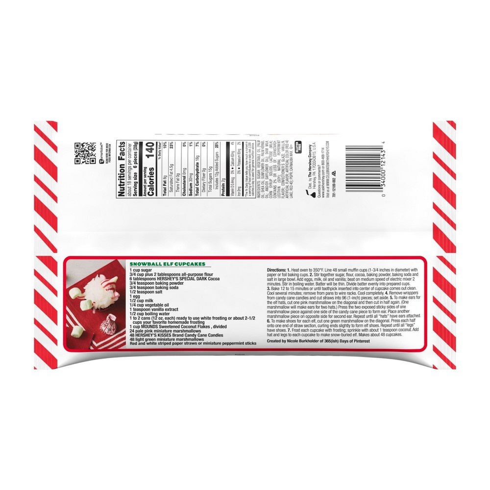 slide 4 of 6, Hershey's Kisses Holiday Candy Cane Mint Candies, 17.8 oz