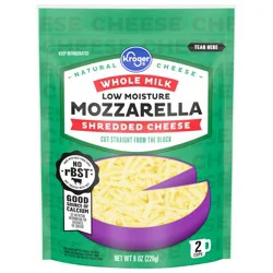 Kroger Whole Milk Shredded Mozzarella Cheese