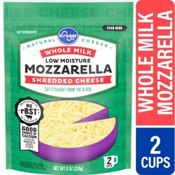 Kroger Whole Milk Shredded Mozzarella Cheese